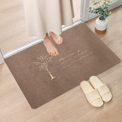 Entrance Door Mat, Kitchen Absorbent – Avtomobil döşəmə paspasları - embroidered-cafe-fortune-tree-40cm60cm
