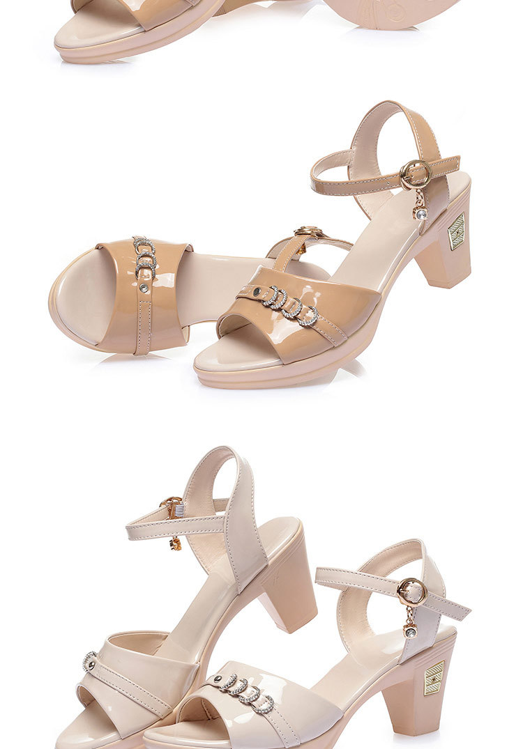 Sandal nữ quai chữ V đế mềm thoải mái mùa hè — Màu be chi tiết 18