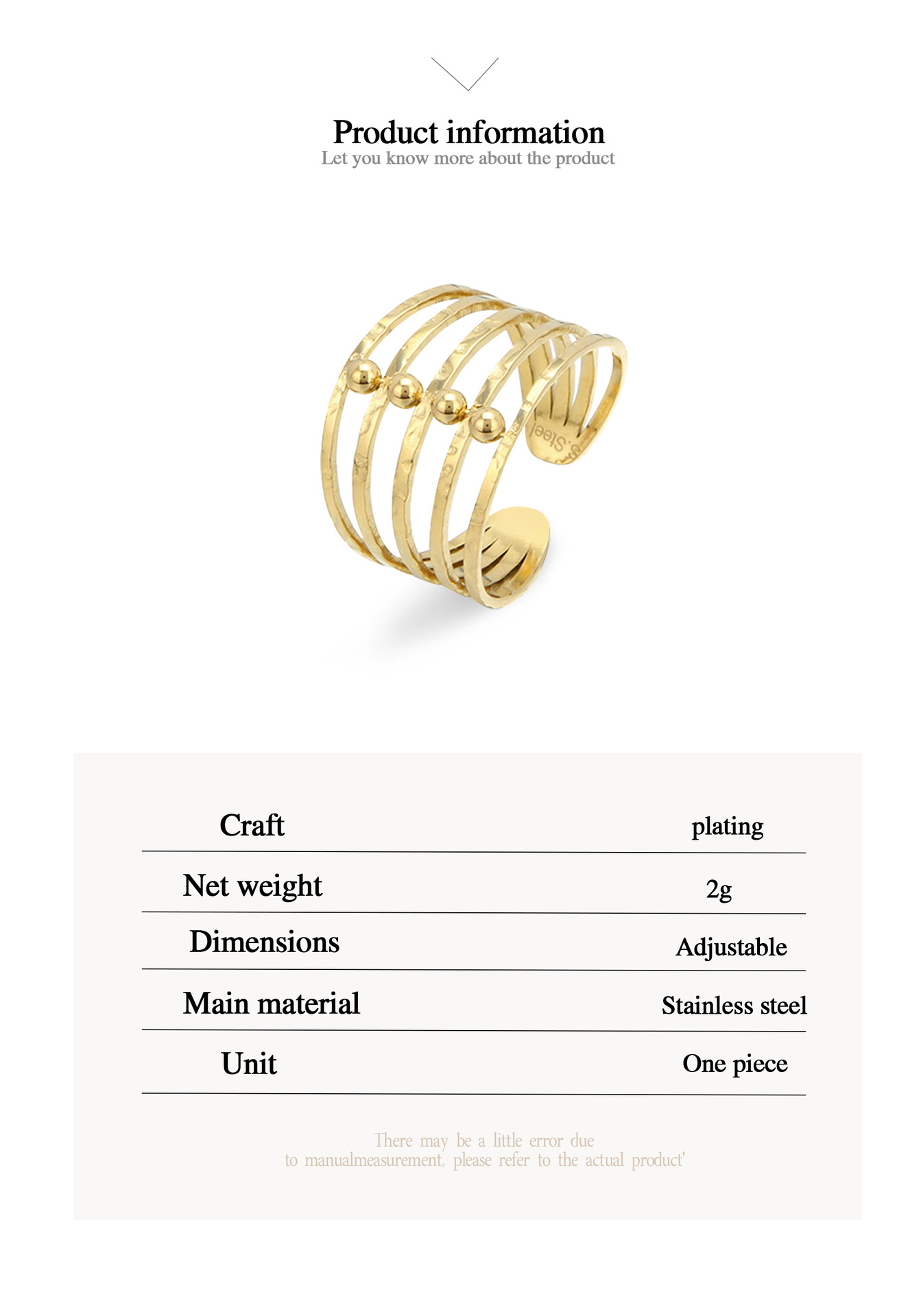 Simple Style Geometric Solid Color Stainless Steel Open Ring Stripe No Inlaid Stainless Steel Rings