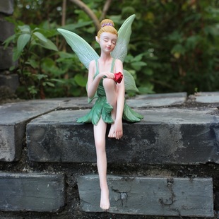 Cross-Border Export Fairy Statue Resin Crafts Flower Fairy Garden Ornaments Ture Handmade Fairy