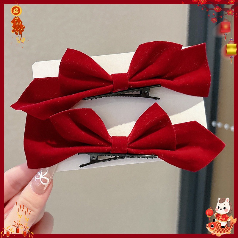 Horquillas Tradicionales Chinas para Niñas de Aleación y Terciopelo para Año Nuevo Chino