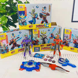 百变超人盲盒惊喜拆拆乐玩具手办人偶套装卡片变声器男孩儿童玩具