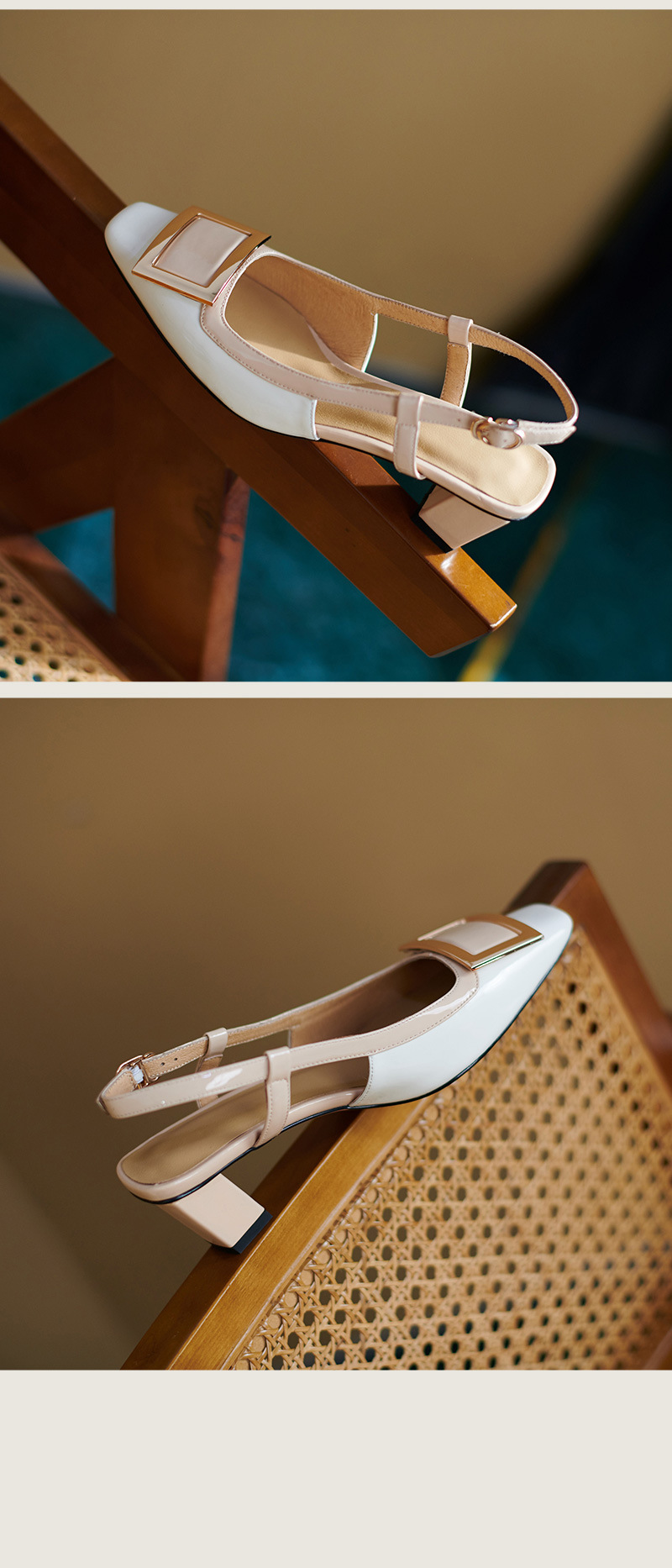 Chiko Kumiko Square Toe Block Heels Pumps