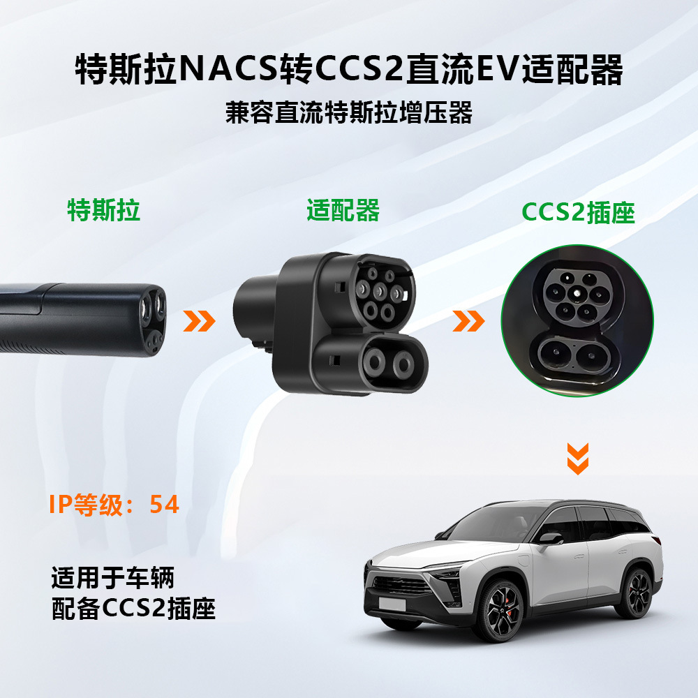 New Energy Electric Vehicle Charging Pile Adapter Tesla to Ccs2 European Standard Adapter Adapter