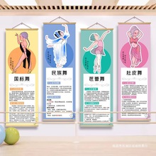 舞蹈教室墙面装饰挂布舞蹈房培训机构背景壁画芭蕾民族舞布置海报