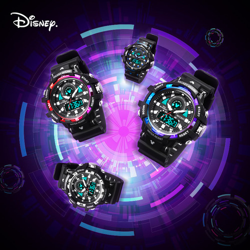 Disney children's electronic watch male teenager junior high school boy mechanical boy waterproof primary school student 10 years old and above