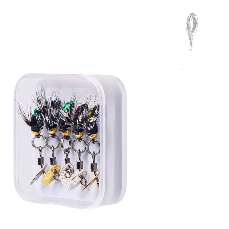 Weihe Bionic gancho de mosca modificado 5 en caja gancho de mosca cebo repelente de mosquitos micro grupo de pesca Luya al por mayor