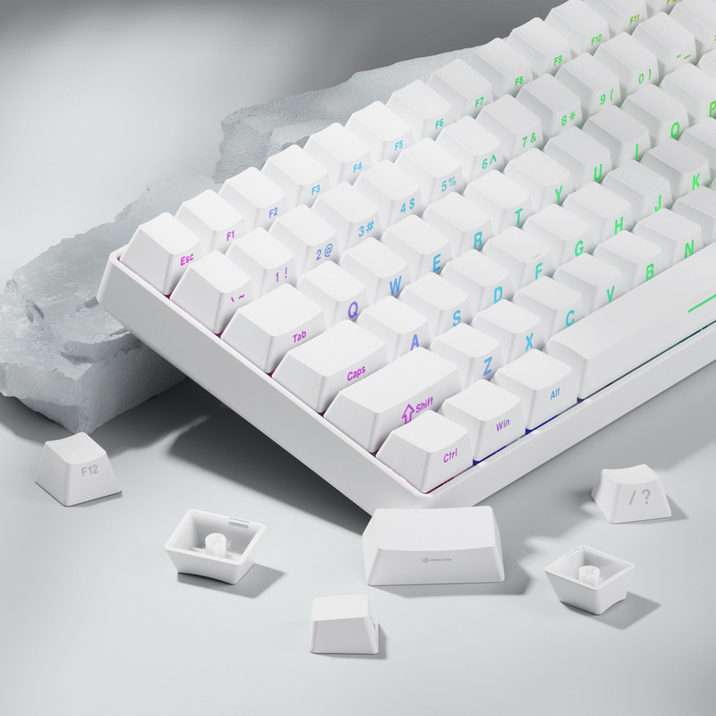 xvx Simple White Front-Side Engraved Full Set Keyboard Keycaps, Customizable, 137 Keys, Dual-Color Injection PBT, Original Factory, Cross-Border xvx Simple White Front-Side Engraved Full Set Keyboard Keycaps, Customizable, 137 Keys, Dual-Color Injection PBT, Original Factory, Cross-Border