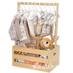 木製ストレージボックス赤ちゃん家庭用衣類玩具収納バスケット衣類ラック多機能モダンシンプル物置ラック