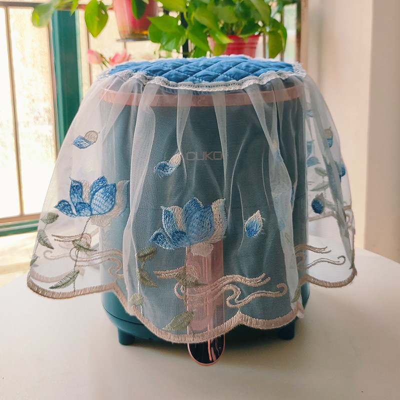 空気フライヤーカバー家庭用電気防塵カバータオルレース刺繍飾りキッチン油煙防止ほこり|undefined