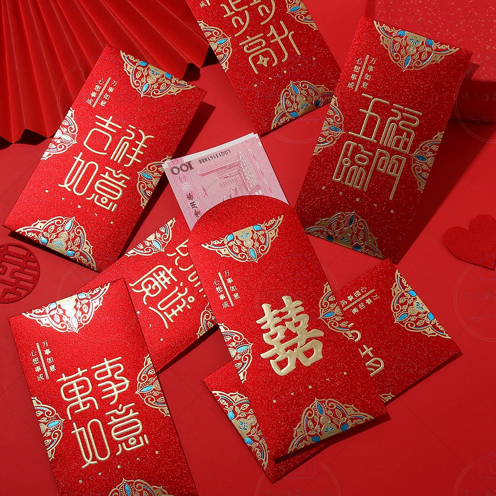 Китайский стиль красный конверт, стиль Douyin, красный конверт года Змеи, spot, новый год, национальный тренд, красный конверт, свадебный креативный штамп, деньги на Новый год, оптовая продажа