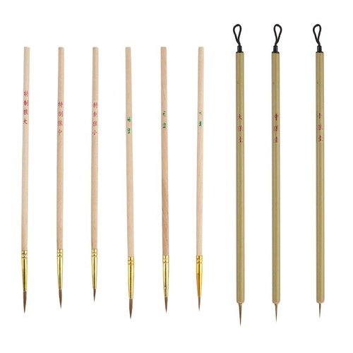 Factory wholesale wolf-hair outlining pens in small, medium, and large sizes—perfect for detailed coloring, industrial applications, dotting, gluing, and line drawing. Perfect for artists and craftspeople alike!