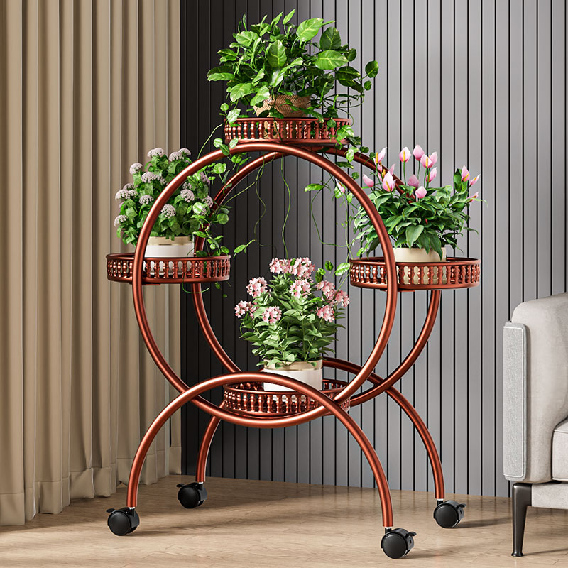 구리색 - 대담하고 두꺼워진 세면대 4개 [무료 범용 바퀴]