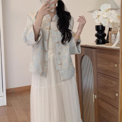 锦倩新中式重工提花浮雕外套女2025早秋新款女装超好看国风上衣潮