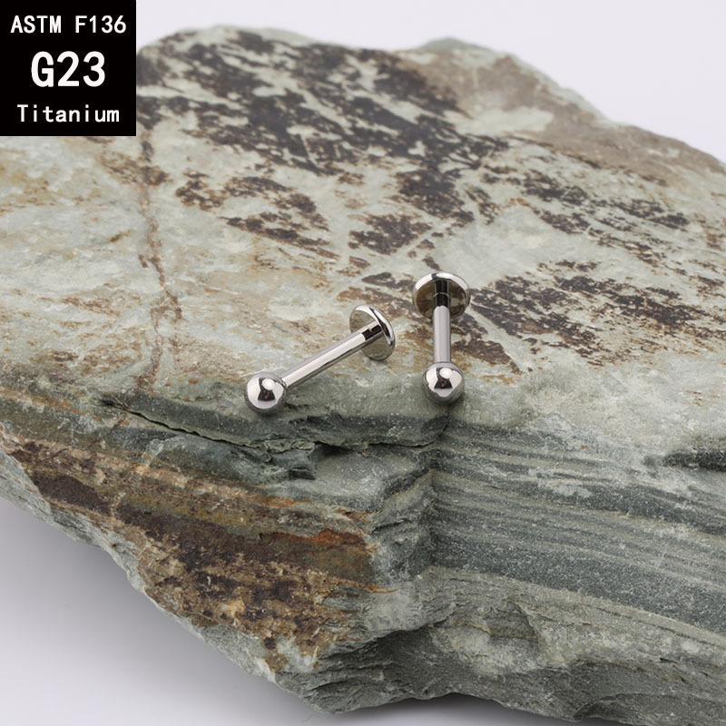 Labret piercing jewelry detail image