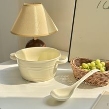 奶fufu双耳大容量汤碗家用瓷泡面碗螺蛳粉碗高颜值大碗勺大盆直发