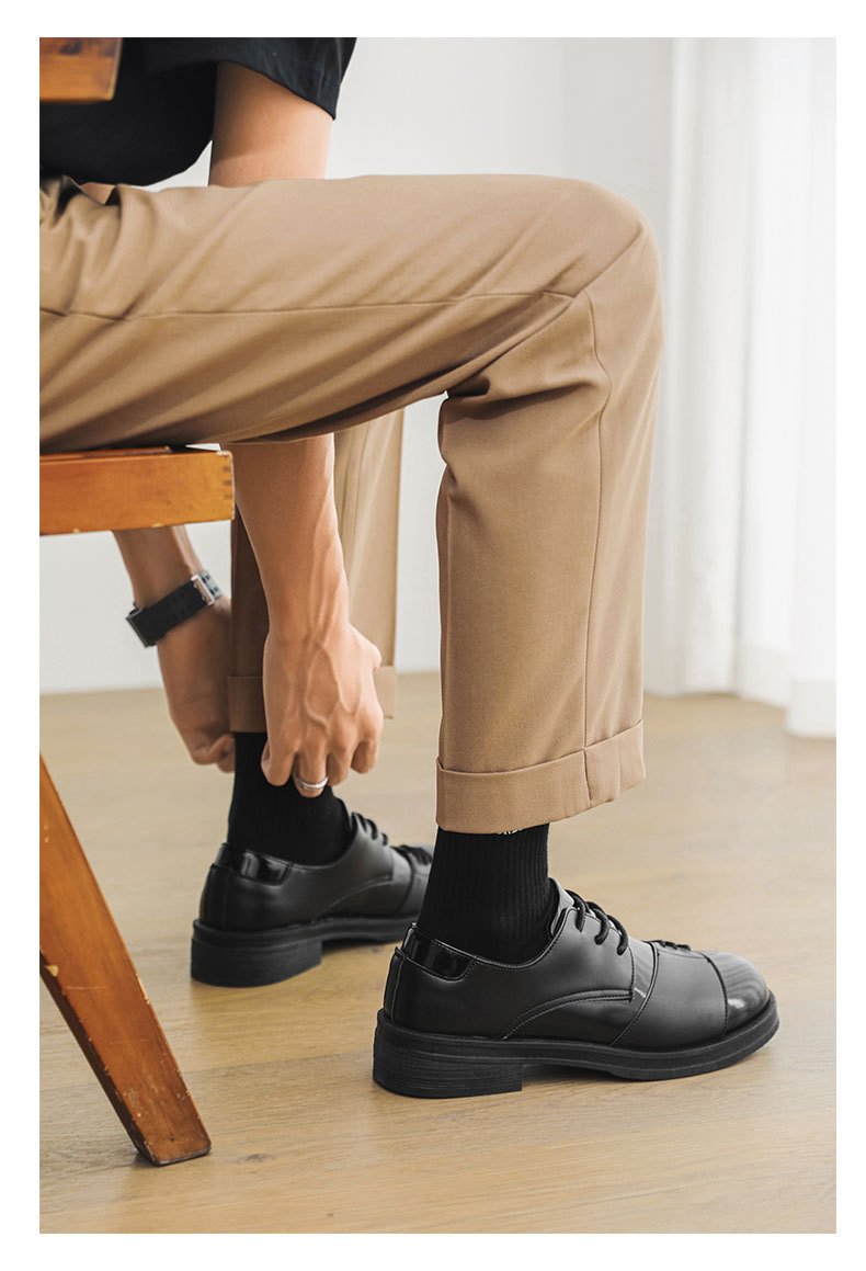 ShoeVault Herren Leder 2025 Neue Casual Herbst Britische Business Formale Hochzeit Square Toe Derby Schuhe_voghion.com