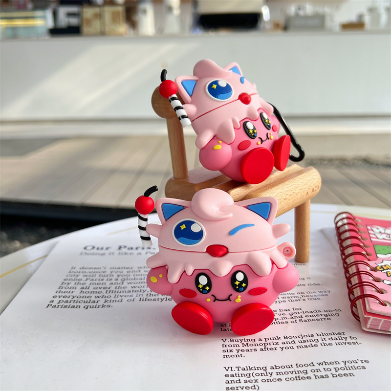 胖丁卡比適用airpods pro2蘋果藍牙無線硅膠耳機套1/2/3代卡通軟