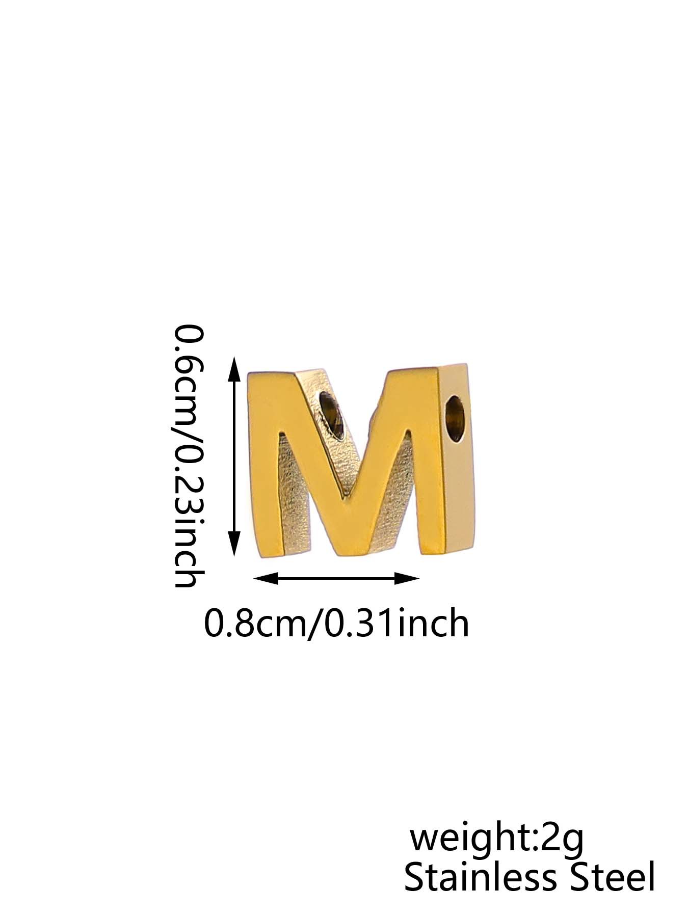 1 Piece 304 Stainless Steel Letter Word Pendant DIY Jewelry Accessories display picture 14