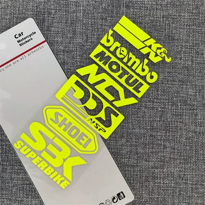 Motorcycle wheel hub, Reflective Car Stickers Helmet - type-c-fluorescent-yellow-any-two-pieces-add-20-off