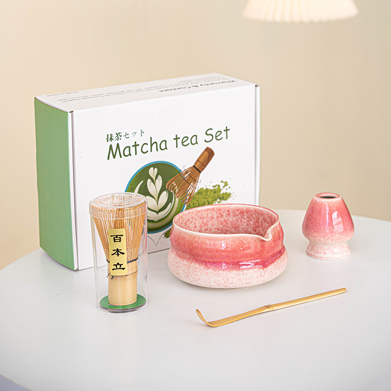 国境を越えた抹茶茶器専門窯釉百本立茶筌日本抹茶セット注ぎ口付き抹茶ボウル高価値|undefined