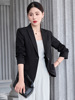 High end red small Blazer women's Korean British style OL commuting one button long sleeve suit