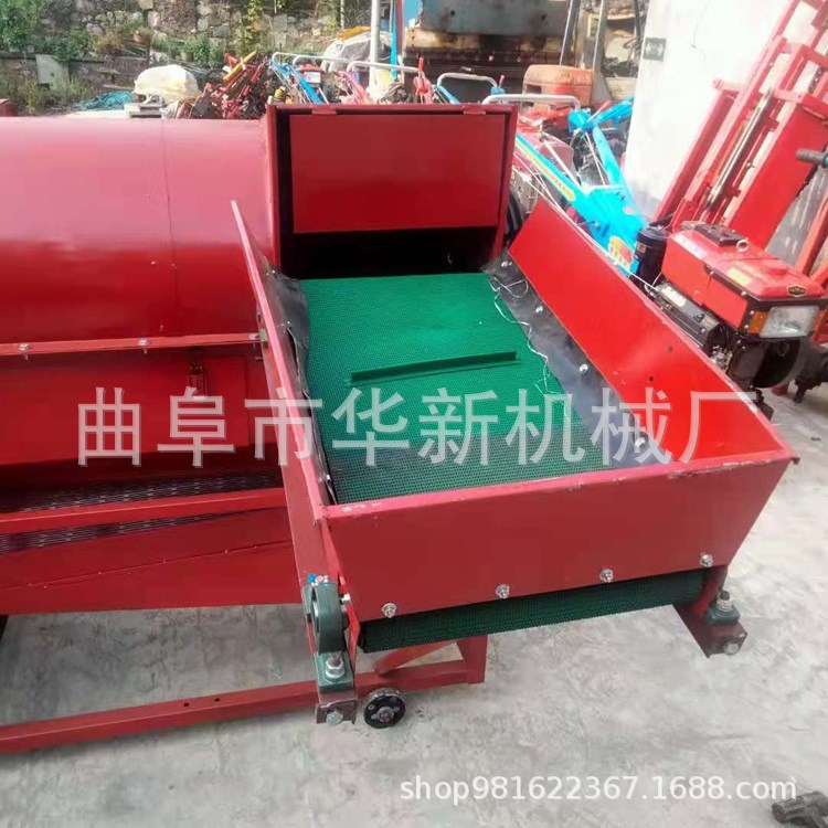南阳新型花生摘果机 自动进料鲜花生脱果机 行走式自动装袋摘果机