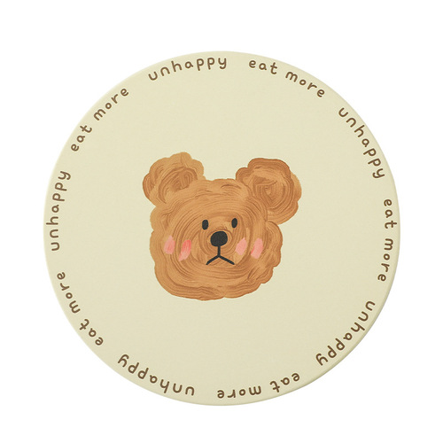 Korean style ins style original emo bear series ceramic insulation pad office coaster household absorbent pot pad