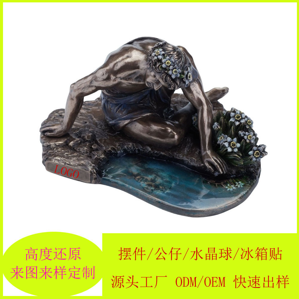 来图来样工厂定制仿铜人物摆件铜像家居装饰品定制树脂工艺品