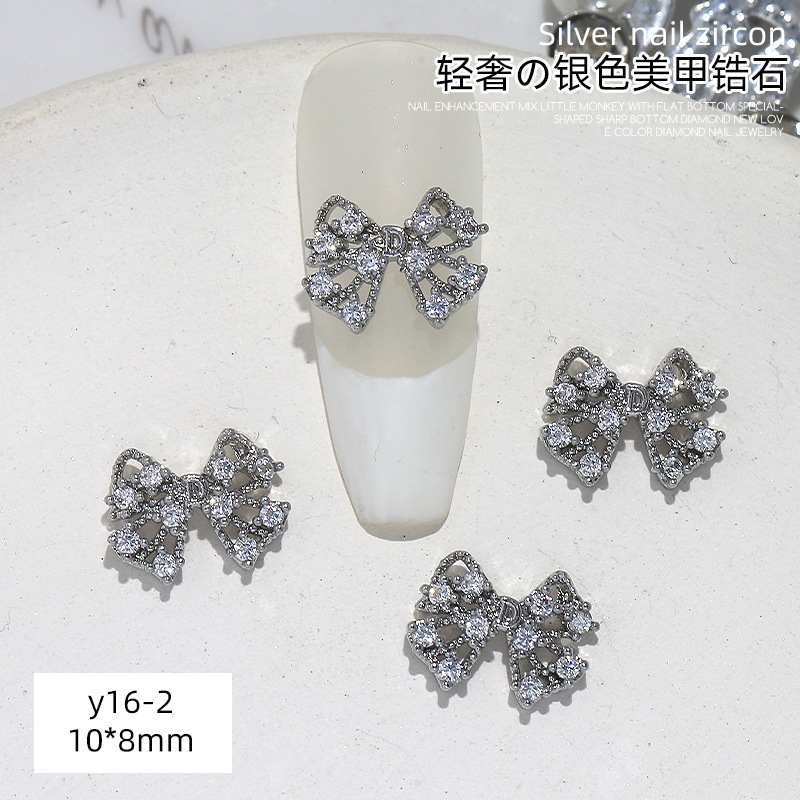 Joyería de circonio para decoración de uñas, lazo para decoración de uñas, aleación de diamantes, perla, joyería de diamantes, accesorios de decoración de libros rojos pequeños, venta al por mayor