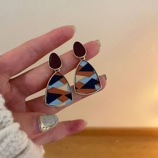 Demi-season retro trend elegant geometric earrings