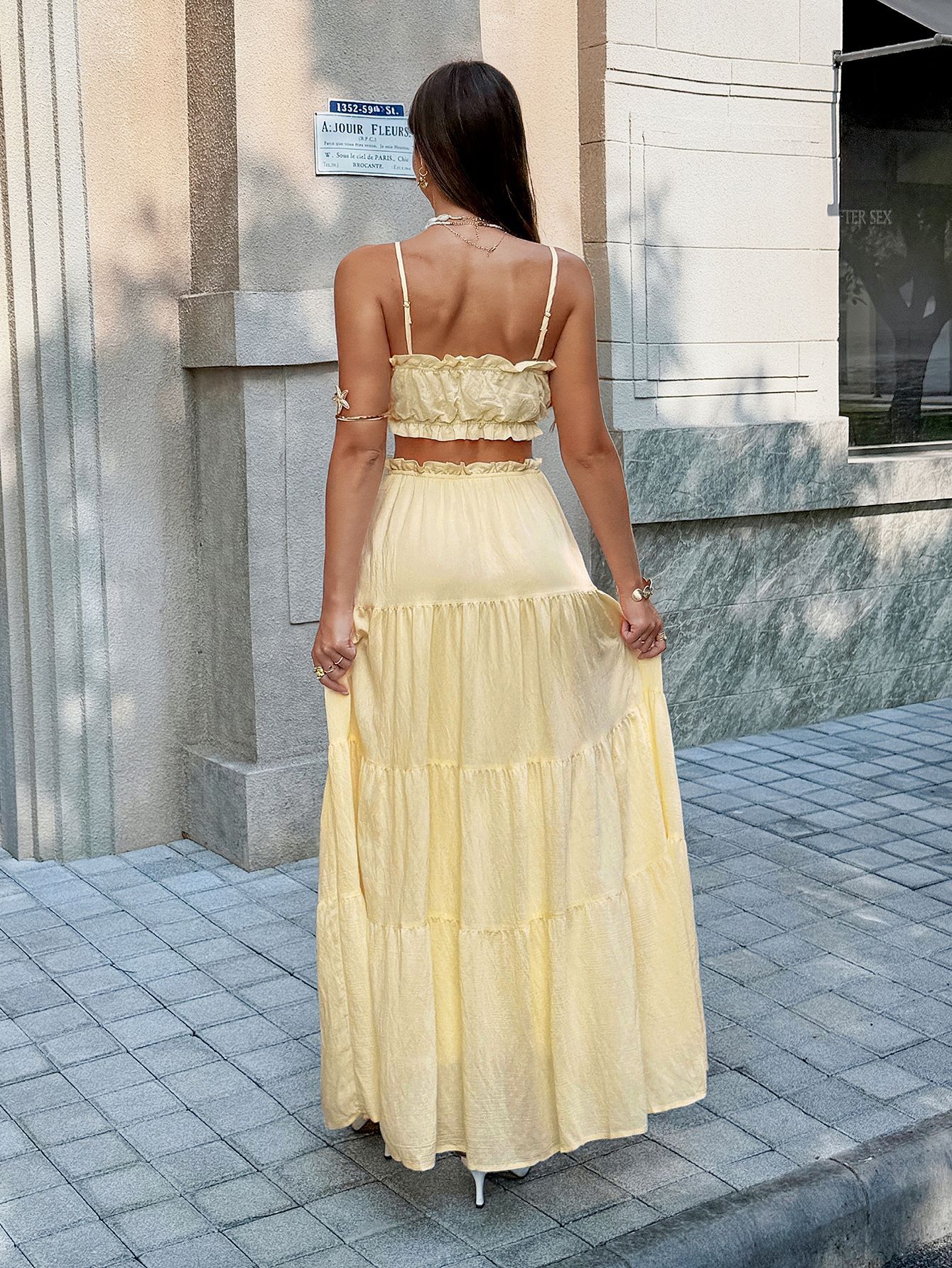 Women's Clothing Elegant European And American Style Strapless Dress Set For Women Spring Summer Vacation Fashion_ecoleips.com