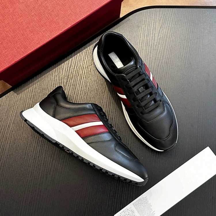 Мужские европейские кроссовки Bajia из натуральной кожи, спортивная обувь 2025 года, новая модная повседневная обувь, стильные весенние кроссовки для мужчин