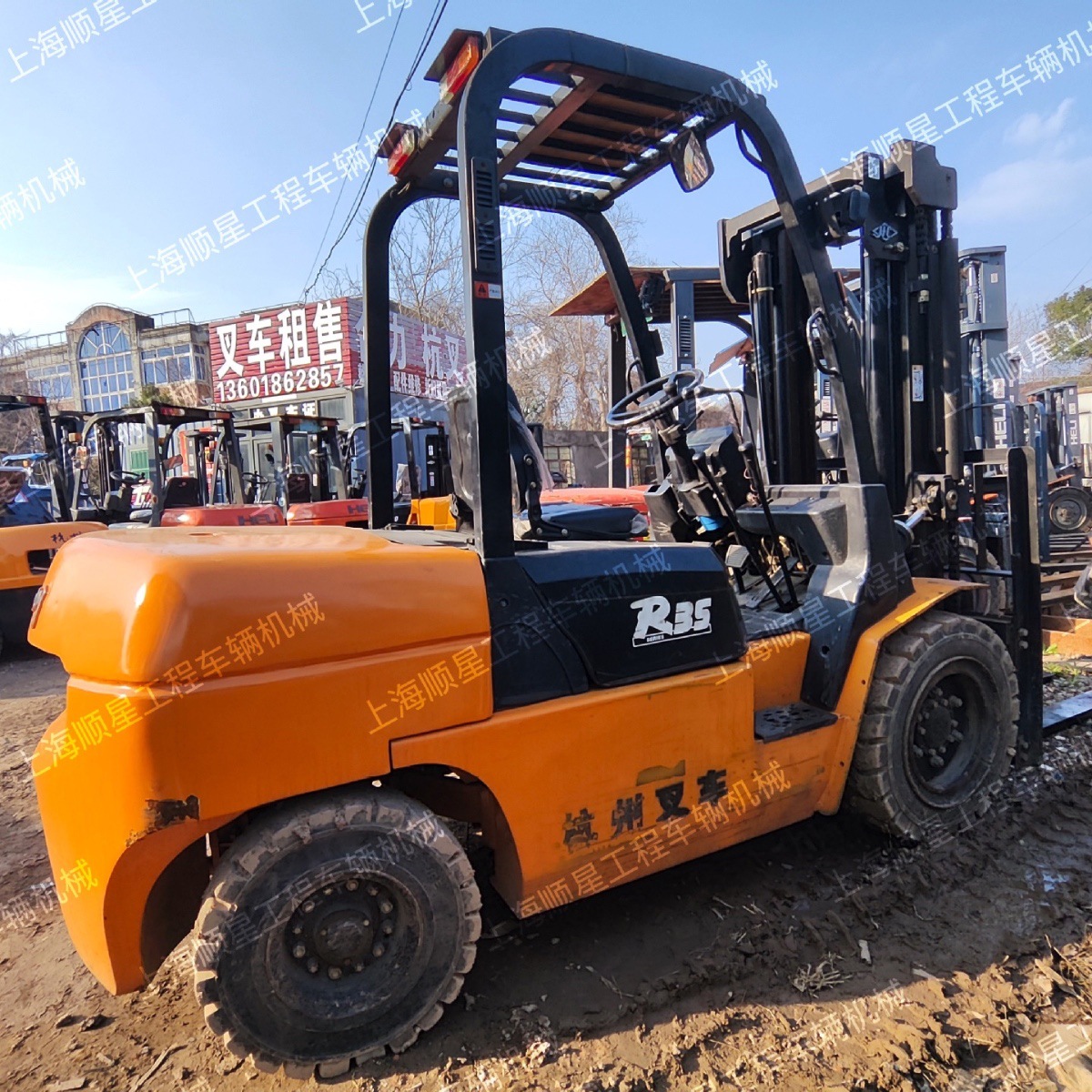 柴油叉车 3.5吨 杭叉R35 手动挡 实心胎 充气轮 上海现货低价