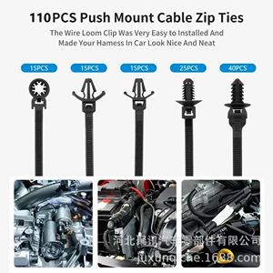 Polyurethane Nylon Automotive Wire Harness Fixing Clips 110/160Pcs Universal Car Body Accessories Export
