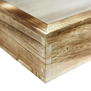 Transparent square storage wooden rectangular jewelry products factory products rectangular display bamboo glass jewelry storage