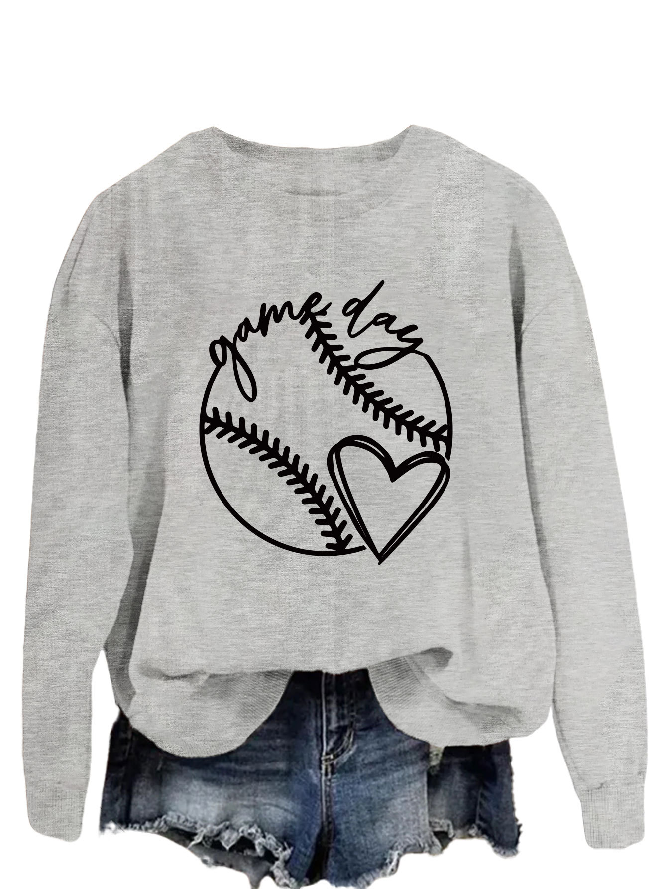 Gray sweatshirt (black font)
