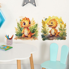 新款fun-b19卡通彩繪恐龍兒童臥室幼兒園背景布置牆貼紙批發