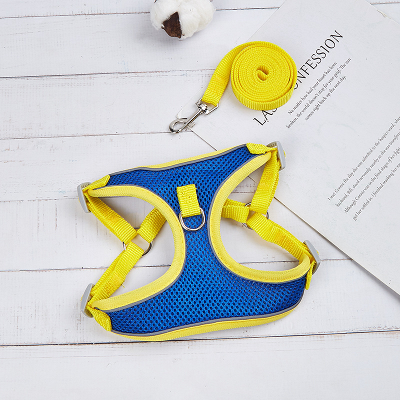Nuevo cinturón de pecho de mascotas chaleco cinturón de perros respirado perros de verano cuerda de tracción para perros artículos de mascotas