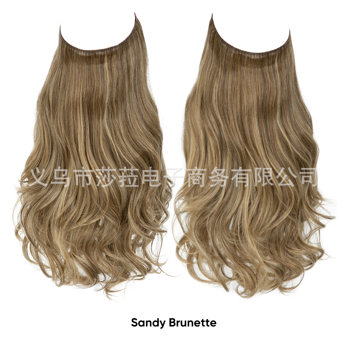 Pelucas europeas y americanas transfronterizas, cabello de una sola pieza, extensión de cabello en forma de U múltiple, hilo de pescar femenino, pelucas, cabello largo y rizado natural invisible