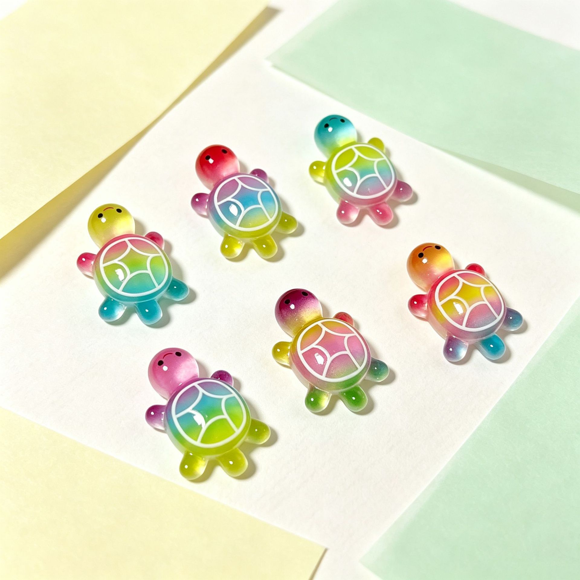 2.1cm rainbow turtle mixed style