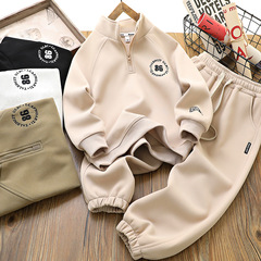 男童套裝2024春季新款童裝韓版中大童兒童運動兩件套中小學生套裝