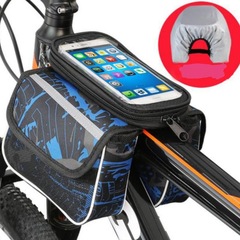 Bicycle and mountain bike front beam bag, touch screen mobile phone bag, enlarged saddle bag, frame tube bag, riding equipment