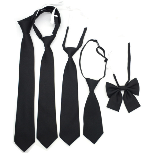JK tie for women Korean style Japanese college style black 7CM hand-made school uniform uniform knot-free short style student trend
