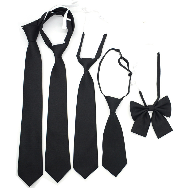 Jk Tie Female K-Style Japanese Style Preppy Style Black 7cm Hand-Tied School Uniform Uniform Knot-Free Short Student Trend Jk Tie Female K-Style Japanese Style Preppy Style Black 7cm Hand-Tied School Uniform Uniform Knot-Free Short Student Trend