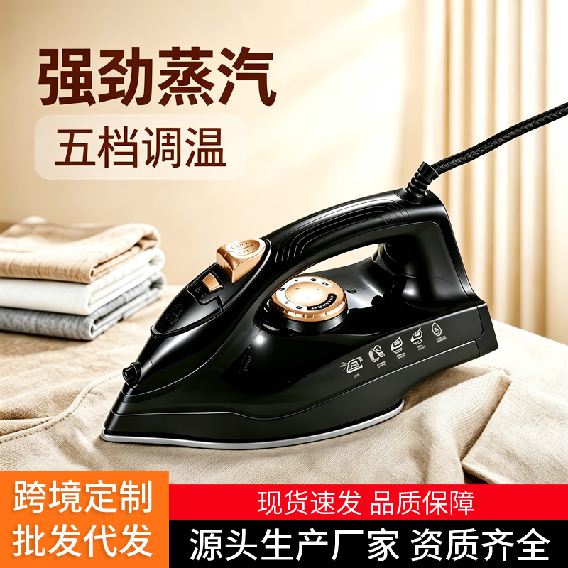 跨境电熨斗蒸汽手持挂烫机小型干湿两用烫斗多档位便携除皱熨烫机