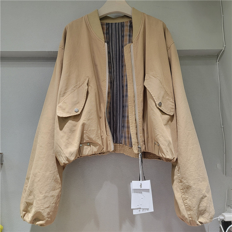 欧货百搭棒球服外套女2025秋装新款宽松显瘦休闲复古简约夹克上衣|undefined
