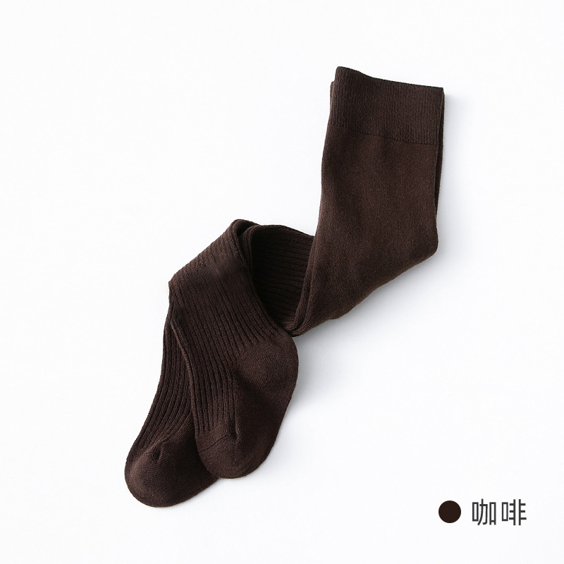 Pantimedias para niños, leggings para niñas de color sólido de doble aguja, leggings para bebés de alta elasticidad de primavera y otoño, pantimedias para bebés