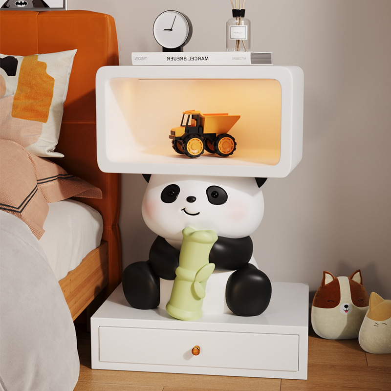 New Panda Bedside Cabinet Large Floor Ornaments Side table Creative Children's Bedroom Living Room TV Sofa Side for Men and Women