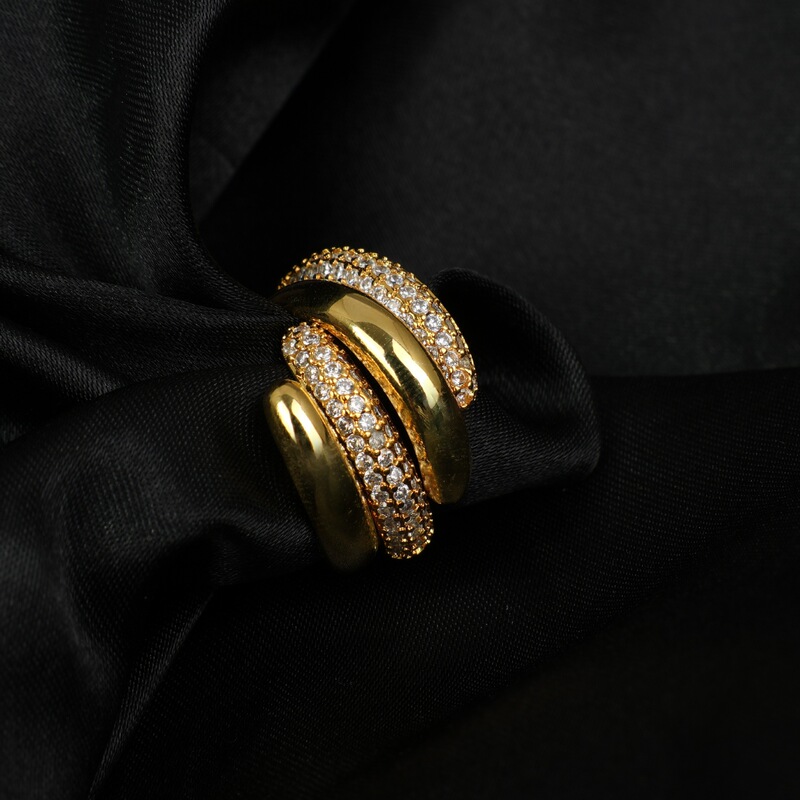 Light Luxury Fashion Jewelry Shining Line Ring Instagram All-match Opening Ring Showing Hand Fine Copper Plated 18k Gold Light Luxury Fashion Jewelry Shining Line Ring Instagram All-match Opening Ring Showing Hand Fine Copper Plated 18k Gold